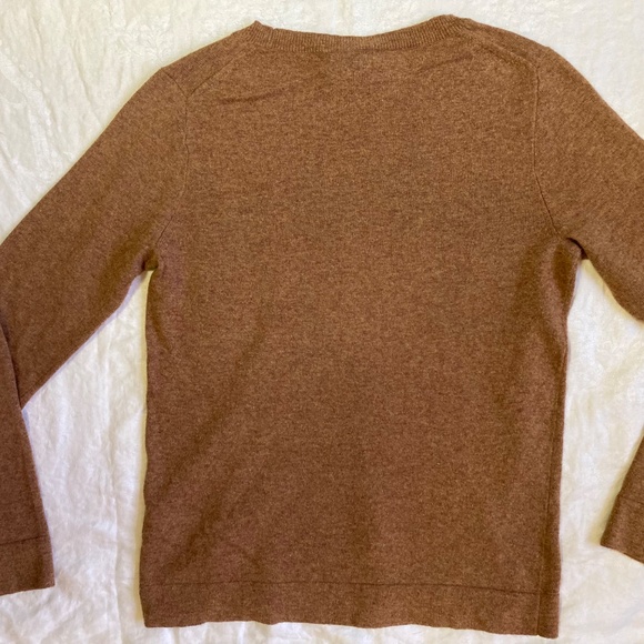 J Crew Women's Camel Teddie Sweater Cotton-Wool Blend Crewneck Pullover Size S - Picture 6 of 12